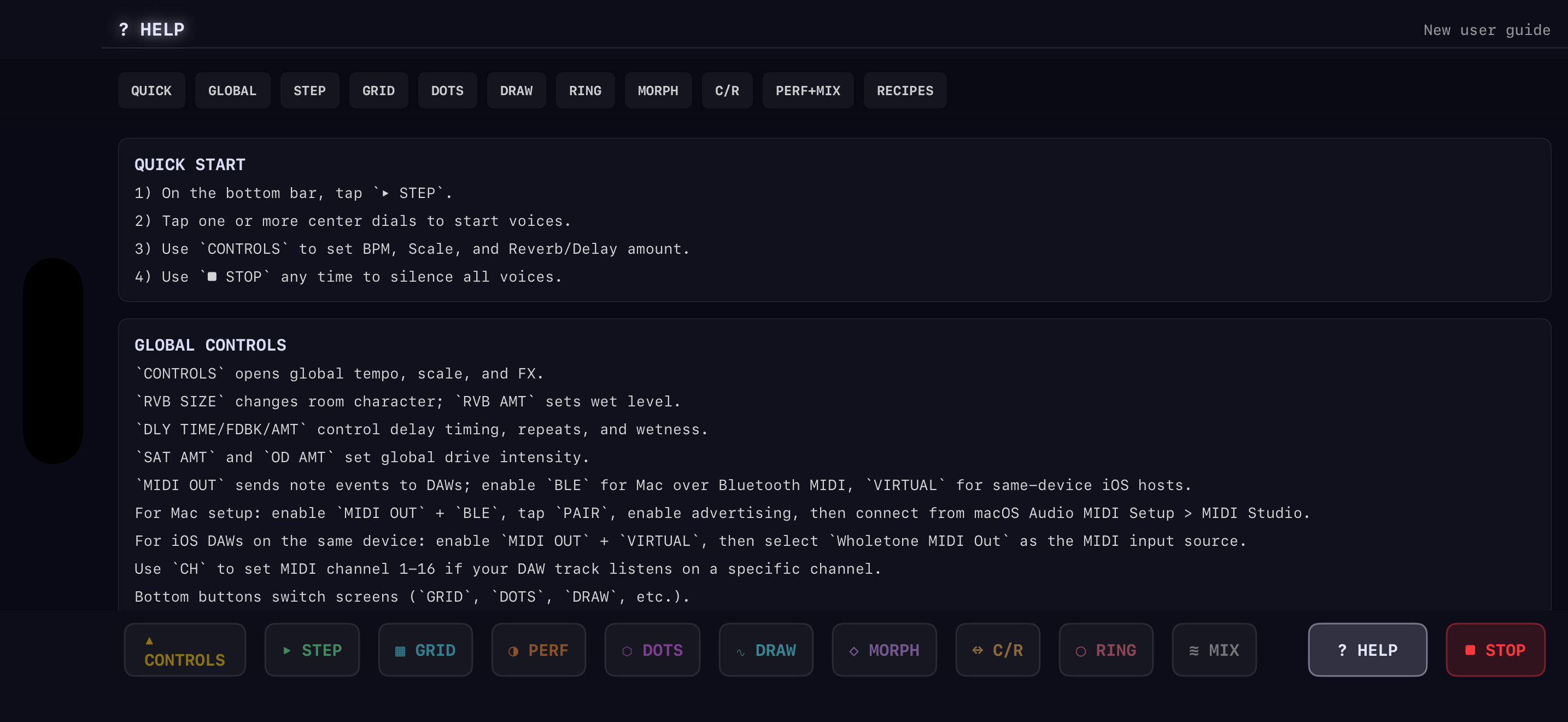 Limn screenshot showing performance controls
